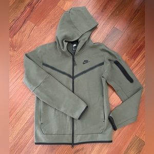 Nike - Sportswear Tech Fleece Zip-Up Hoodie - Green Small